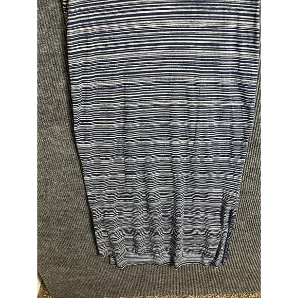 Pure Jill Womens Midi Dress Size Medium Striped Coastal Comfort Cotton Modal - Picture 3 of 9